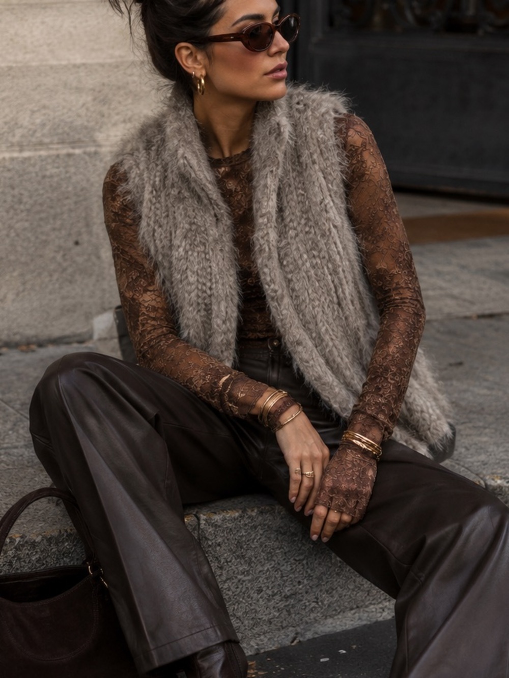 525 America -  fur vest / worn once